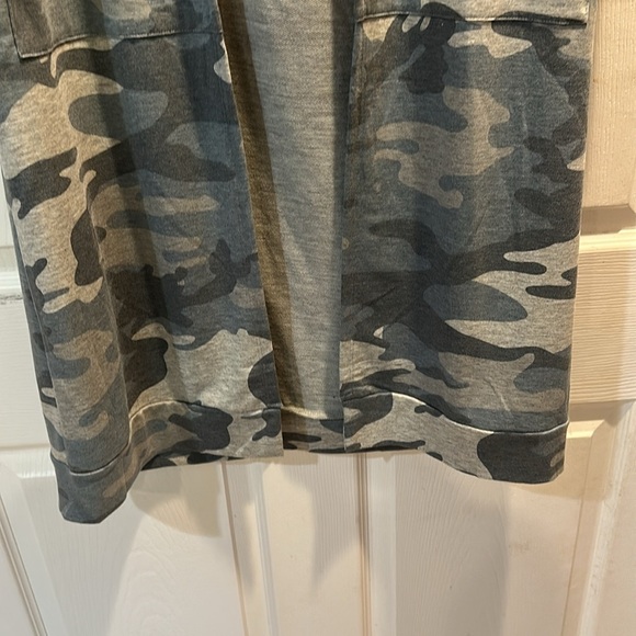 NWT! Cyrus Camo Lightweight French Terry Hooded Long Cardigan Sweatshirt S Robe - Picture 7 of 8